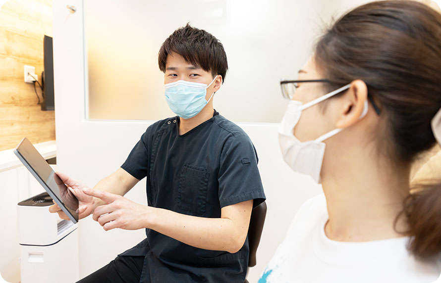 口腔内写真と唾液検査でお口の状態と治療結果がわかりやすい